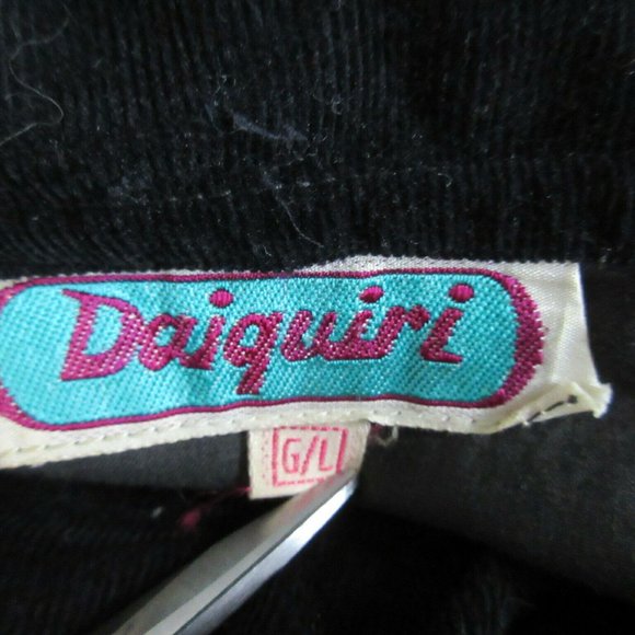 Dress Daiquiri L Embroidered Black Grey Patchwork - Picture 10 of 10